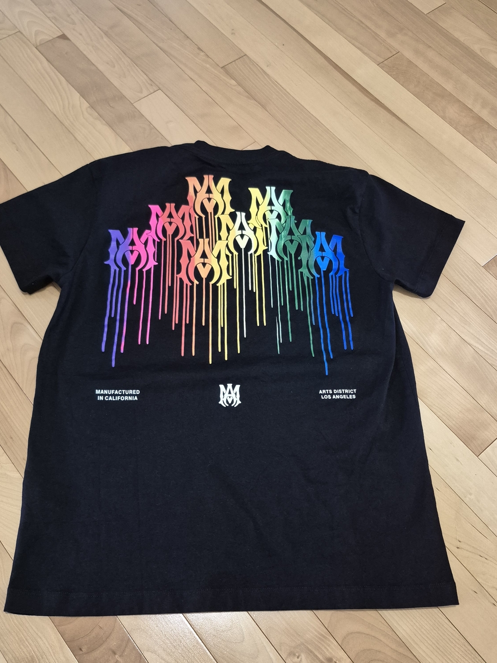 AMIRI Black Short-Sleeve Tee with Arts District Drip Logo
